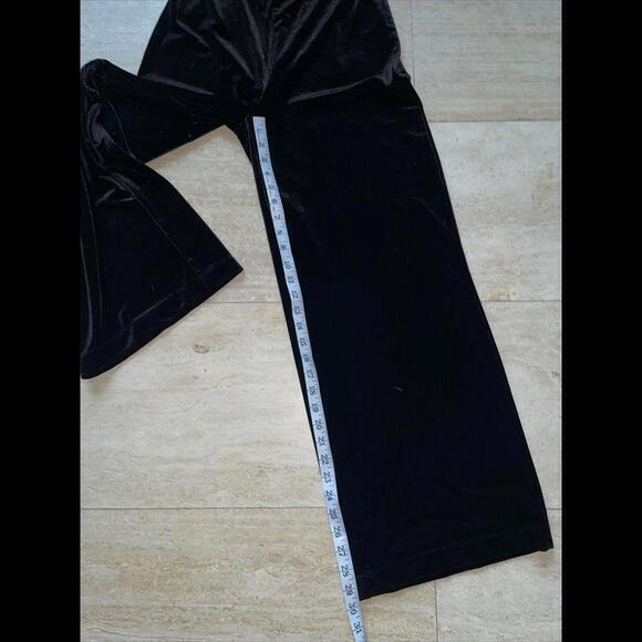 John Mark Black Velvet Velour Wide Leg Pants Formal Cocktail‎ S - Picture 4 of 7